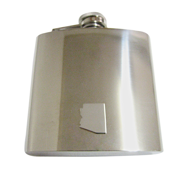 Arizona State Map Shape 6oz Flask - Picture 1 of 1